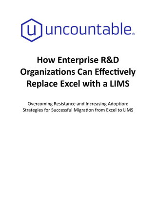 How Enterprise R&D Organizations Can Effectively Replace Excel with a LIMS