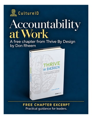 Accountability at Work: A Free Chapter from Thrive By Design | Don Rheem