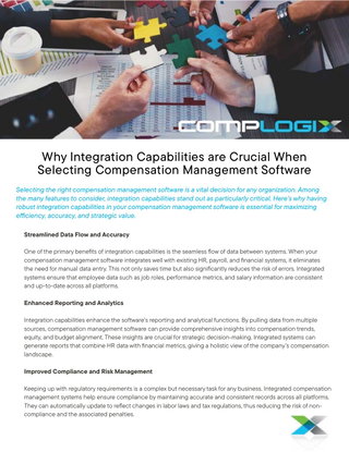 Why Integration Capabilities are Crucial When Selecting Compensation Management Software