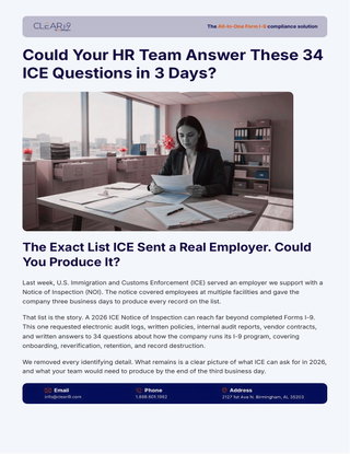 Could Your HR Team Answer These 34 ICE Questions in 3 Days?