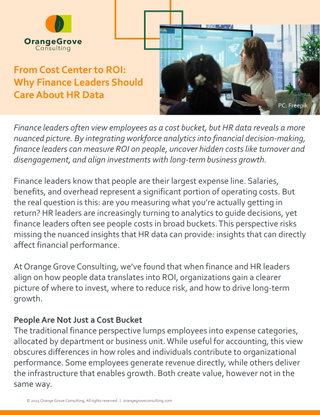 From Cost Center to ROI: Why Finance Leaders Should Care About HR Data