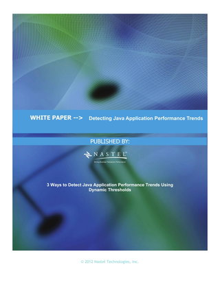 Detecting Java Application Performance Trends