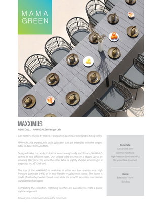 MAXXIMUS Extension Dining Table