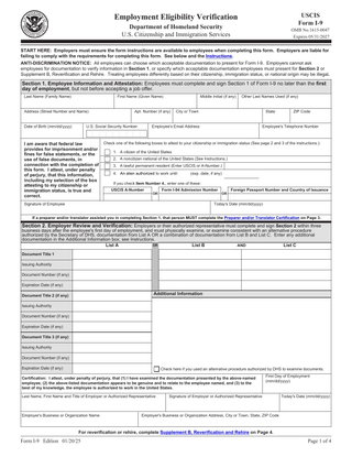 I-9 Verification - Employment Eligibility Verification