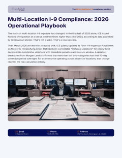 Multi-Location I-9 Compliance: 2026 Operational Playbook
