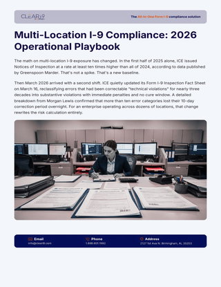 Multi-Location I-9 Compliance: 2026 Operational Playbook
