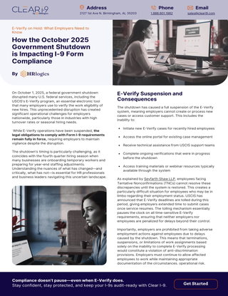How the October 2025 Government Shutdown is Impacting I-9 Form Compliance