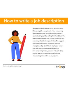 Free Guide: How to write a job description