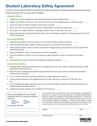 Student Lab Safety Agreement