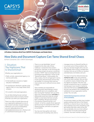 How Data and Document Capture Can Tame Shared Email Chaos
