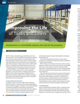 Improving the Life of Tanks and Liners