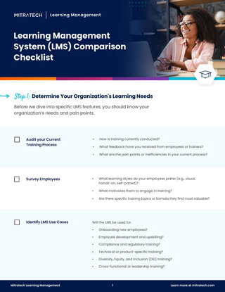 Learning Management System (LMS) Comparison Checklist