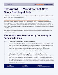 Restaurant I-9 Mistakes That Now Carry Real Legal Risk