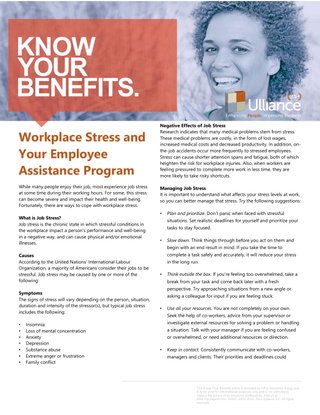 Workplace Stress and Your Employee Assistance Program