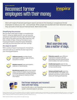 Explore six ways to remove former employees' small-balance accounts from your retirement plan