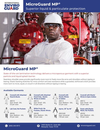 MicroGuard MP® Microporous Protective Clothing | Sales Sheet