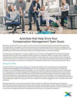 CompLogix - Activities That Drive Goals
