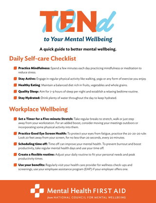 World Mental Health Day Checklist
