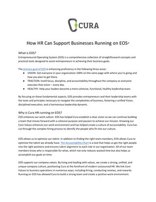 How HR Can Support Businesses Running on EOS®