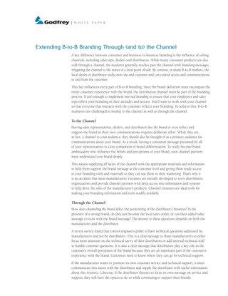 Extending B2B Branding Through (and to) The Channel