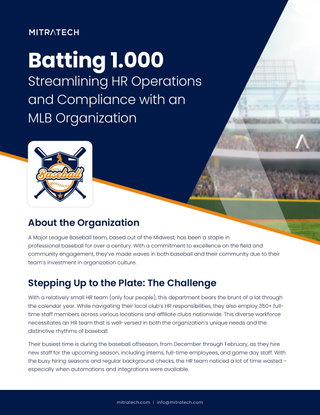 Batting 1.000 Streamlining HR Operations and Compliance with an MLB Organization