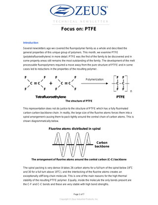 Focus on: PTFE