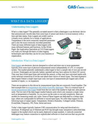 What is a Data Logger?