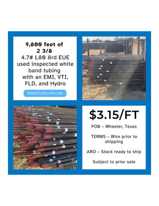 Bakar Tubulars: CASING - TUBING - DRILL LINE - STRUCTURAL - POLY