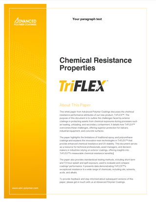 TriFLEX Chemical Resistance WhitePaper