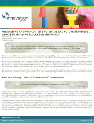 Strategic Building Blocks for Innovation