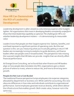 How HR Can Demonstrate the ROI of Leadership Development