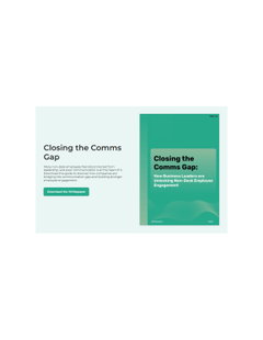 Closing the Comms Gap