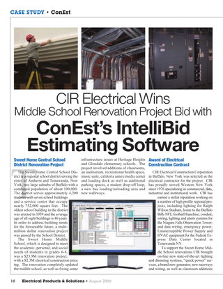 CIR Electric Wins Renovation Project Bid with ConEst Estimating Software