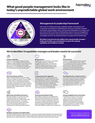 We’ve identified 10 capabilities managers and leaders need to be successful.