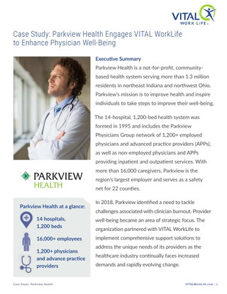 Discover How Parkview Health Achieved 77% Provider Engagement in Well-Being Resources
