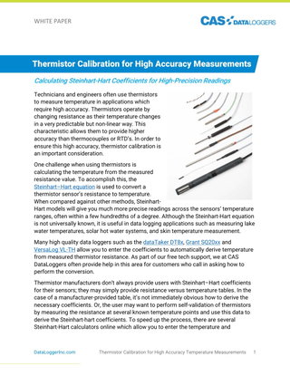 Thermistor Calibration for High Accuracy Measurements 
