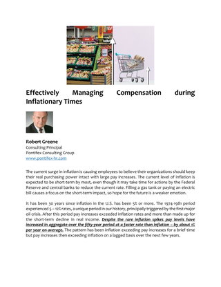 Effectively Managing Compensation during Inflationary Times