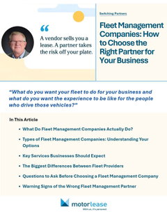 Because fleet may be about vehicles, but the right fleet experience is about people.