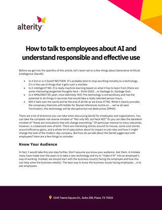 How to talk to employees about AI