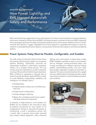 How Power, Lighting, and EVS Improve Rotorcraft Safety and Performace