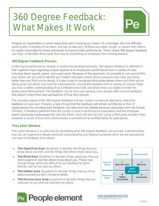 360 Degree Feedback: What Makes It Work