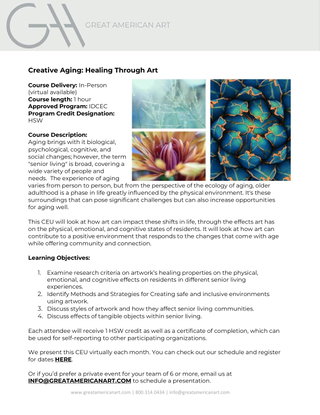 Creative Aging: Healing Through Art