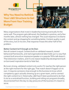 Why You Need to Rethink Your L&D Structure to Get More From Your Training Budget