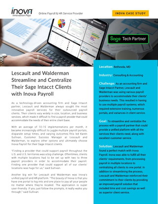 Inova and Lescault & Walderman - Partner Case Study