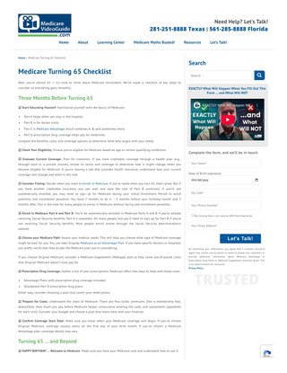 Medicare Turning 65 Checklist