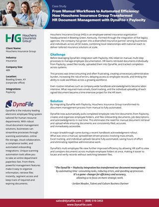 From Manual Workflows to Automated Efficiency:  How Houchens Insurance Group Transformed  HR Document Management with DynaFile + Paylocity
