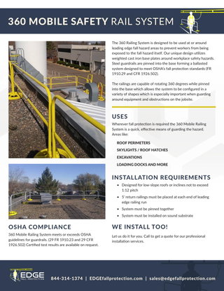  360 Mobile Safety Rail System Data Sheet