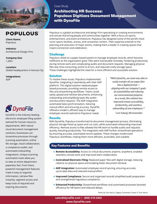 Case Study Architecting HR Success: Populous Digitizes Document Management with DynaFile