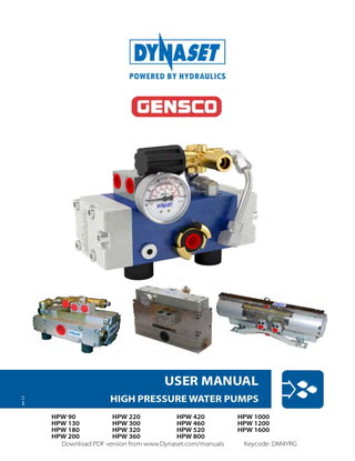 Dynaset HPW Manual