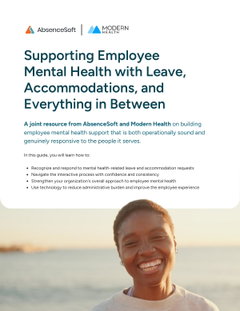 Supporting Employee Mental Health with Leave, Accommodations, and Everything in Between